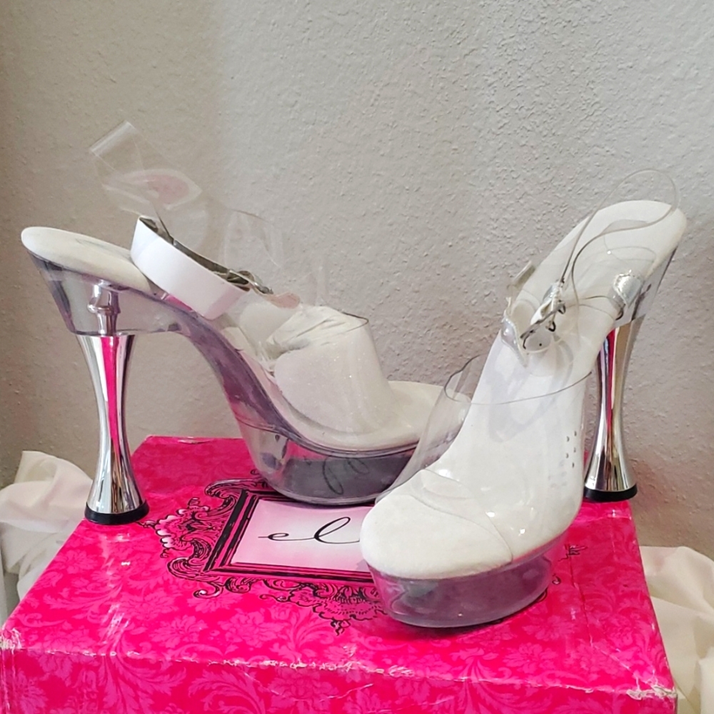 ELLIE C-BROOK Platform Sandal | Clear Vinyl - 10, New
